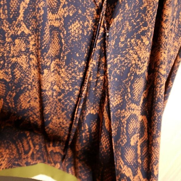 Cabi Womens Career Snake Print Faux Wrap Blouse Medium - Picture 6 of 9